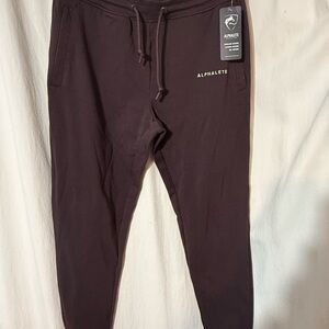 Alphalete Men's (Large) Dark Joggers - Maroon (Brand New)